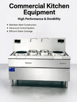 Cuisinière professionnelle double pour wok, à double température, pour cuisine de restaurant