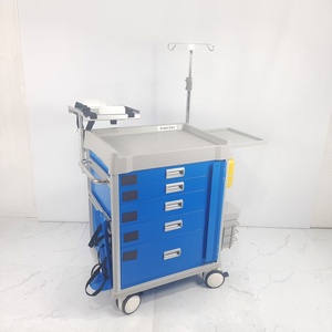 Troli Resusitasi Darurat Crash Cart ICU dengan Dudukan AED & Laci untuk Rumah Sakit ICU - Product Image 5