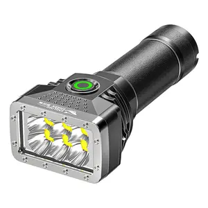 Портативный USB-перезаряжаемый фонарик RTS с телескопическим зумом, портативная лампа, водонепроницаемый уличный светодиодный фонарик большого радиуса действия, 1000 люмен