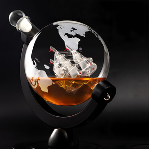 Ensemble de carafe à <span class=keywords><strong>whisky</strong></span> en verre globe classique NOVARE avec 2 verres gravés, capacité de 801 à 900 ml, pour <span class=keywords><strong>whisky</strong></span> et vin - Product Image 6