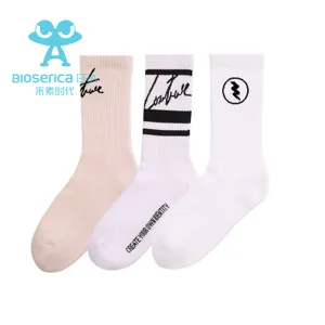 Bioserica Era, высококачественные носки с защитой от запаха, с логотипом на заказ, хлопковые носки, мужские белые носки