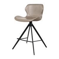 Tabouret de bar en bambou avec dossier pivotant fixe pour usage domestique, chaise de table d'îlot de luxe léger, design moderne et minimaliste tendance HD-7228D