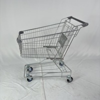 Carrito de Compras Estilo Japonés de Gran Capacidad, Carrito Metálico para Supermercado, Tienda de Conveniencia y Mercado