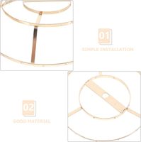 Kit de fixation robuste pour abat-jour en métal personnalisable, style tambour, avec support araignée de type américain pour luminaires suspendus DIY