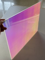 Plaque acrylique irisée colorée découpée au laser pour l'art, la publicité et la décoration SevenneonLighting Rainbow 200x200MM Taille Chine continentale