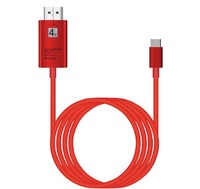 Promotion Nouveau câble adaptateur Type C vers HDMI en alliage d'aluminium 4K 60Hz de 2 m pour téléphone vers TV ou projecteur