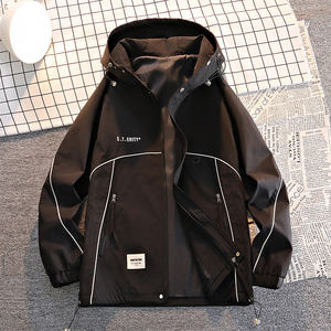 Chaquetas con capucha personalizadas con logotipo para niños, nuevas chaquetas de otoño e invierno, abrigos cómodos y populares de moda para hombre. - Product Image 3