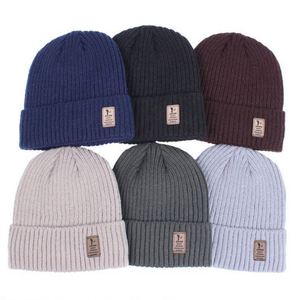 Gorros de Punto Personalizados de Fábrica con Logotipo, Color Sólido, para Hombre, Forrados de Felpa para Invierno, con Protección para las Orejas, para Ciclismo - Product Image 1