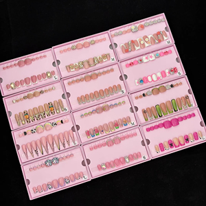 Cajas con Logotipo Personalizado al por Mayor, Juego de <span class=keywords><strong>Uñas</strong></span> Acrílicas Hechas a Mano 100%, <span class=keywords><strong>Uñas</strong></span> Postizas para Manos y <span class=keywords><strong>Pies</strong></span>, Kit de <span class=keywords><strong>Uñas</strong></span> Acrílicas - Product Image 1