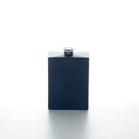 Botol Parfum Transparan Hitam untuk Semprotan Minyak Wangi Attar dengan Tongkat Kaca dan Tutup Sekrup Aluminium