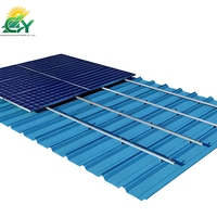 Système de montage solaire pour toit métallique trapézoïdal, rails en aluminium, supports en L, conception modulaire anodisée pour les systèmes photovoltaïques commerciaux et industriels