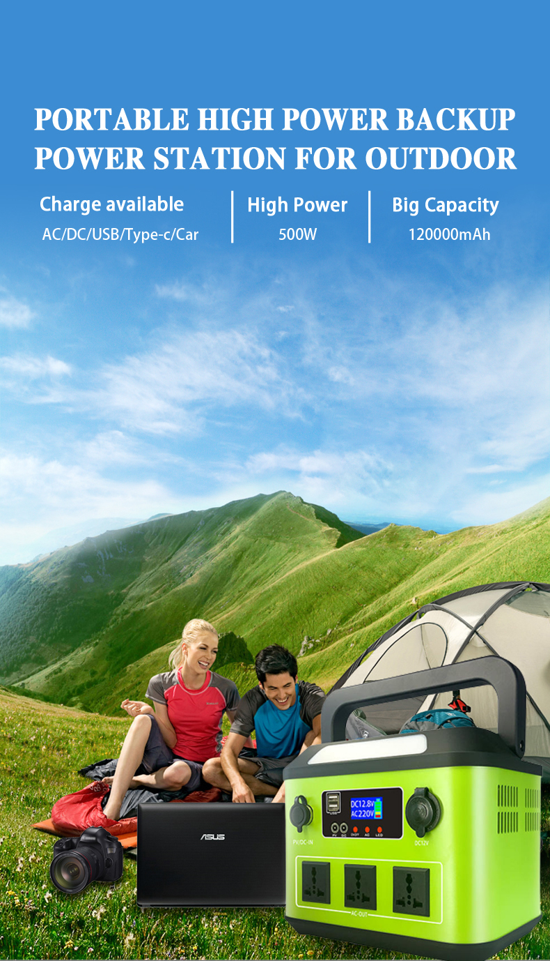 1000W Solar Power Generator Portable Power Station Fast Charging Ev