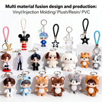 Porte-clés en peluche kangourou personnalisé en PVC avec logo personnalisé, design mignon, certifié ASTM, cadeau promotionnel de haute qualité pour OEM/ODM