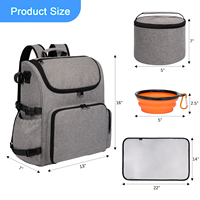 Sac à dos d'extérieur de luxe pour animaux de compagnie Bagages Tapis de voyage portable avec sac de transport Tapis de sol confortable pour animaux de compagnie