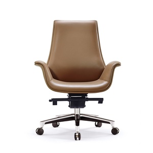 Silla de Oficina Ergonómica Giratoria de Cuero de Alta Gama, Moderna, con Respaldo Alto, para Interiores, Producción OEM, Silla de Oficina Ejecutiva de Lujo - Product Image 1