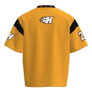 Maglia da Calcio Personalizzata per Uomo, Best-seller Gialla o Blu, Sublimazione, Manica Corta, Collo a V, 100% Poliestere, Traspirante - Product Image 2