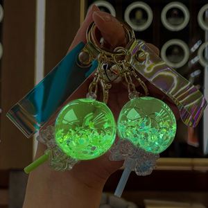 Wholesale Small Ornaments Pendant Luminous Oil Lollipop <b>Key</b> <b>Chain</b> Bubble Beads Into Oil Quicksand Drift Bottle <b>Key</b> <b>Chain</b> - Product Image 3