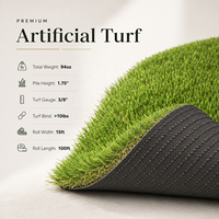 Césped Artificial Ecológico, Libre de Plomo, de Alta Densidad, 44 mm, Suave, Resistente al Agua, con 15 Años de Garantía, Ideal para Comunidades de Retiro