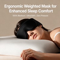 Máscara de Dormir con Peso 3D Mejorada 2026 para un Sueño Profundo con REM |   Antifaz con Peso para Dormir 100% Opaco con 155g de Microperlas de Vidrio