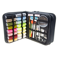 Kit de couture complet en cuir carré de 90 pièces, mini, portable, écologique, ciseaux, kit de voyage, cadeau pour la fête des mères, achat en gros en ligne