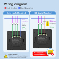 Commutateur WiFi à télécommande intelligent Tuya RF433 norme européenne fabriqué en panneau de verre trempé