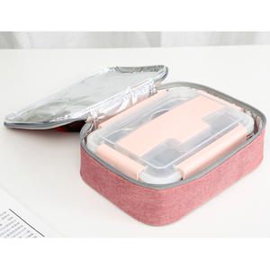 Vente en gros Sacs à lunch thermiques isolés à motif de lettres écologiques Sacs réfrigérants pour aliments frais - Product Image 3