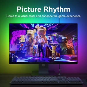 แถบไฟสำหรับเล่นเกมสร้างบรรยากาศ, แถบไฟ RGB จอภาพ LED ไฟหลังสำหรับเล่นเกมคอมพิวเตอร์ - Product Image 3