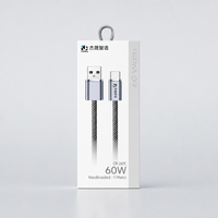 Boîte d'emballage personnalisée pour câble USB 60W, boîte en carton avec trou de suspension, OEM ODM, vente en gros, directement de l'usine
