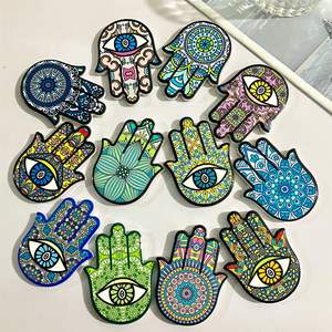 Magnet kulkas mata jahat Magnet kulkas <span class=keywords><strong>Hamsa</strong></span> Magnet Nazar Boncuk keramik Magnet kulkas hadiah Dekorasi Rumah - Product Image 1