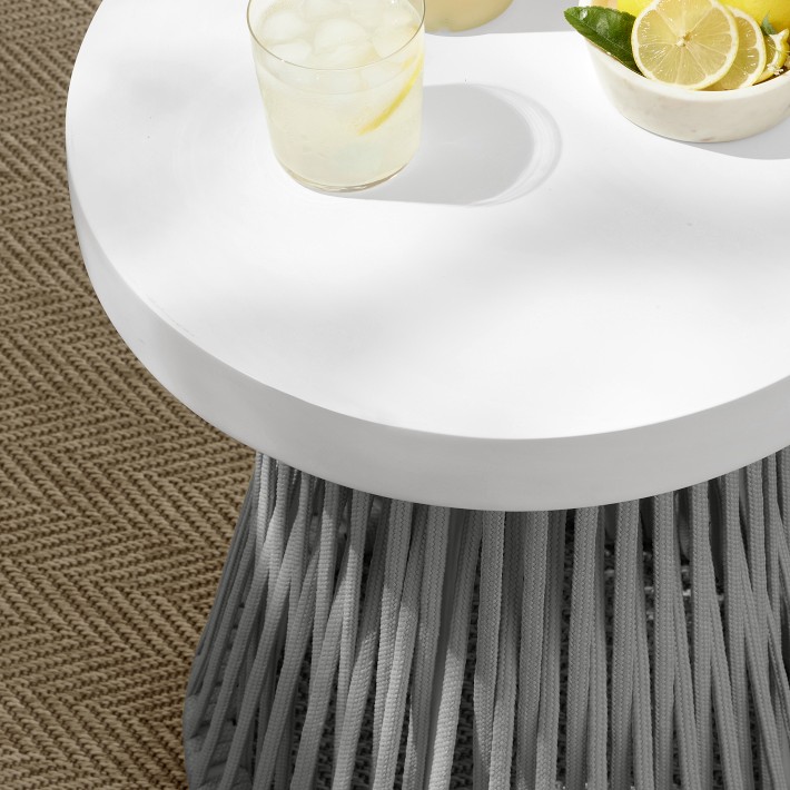 Wholesale Customized Outdoor Hotel Home Garden Seating Outside Balcony Grey Khaki Rope Sectional Sofa With Aluminum Frame