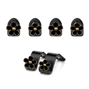 Ganchos para reposacabezas de coche Zou Juhua, diseño de flor rosa, gancho de plástico con cierre a presión para almacenamiento en el asiento trasero, organización y uso decorativo - Product Image 3