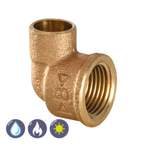 Codo de bronce roscado hembra de alta presión 18X3/4 Accesorios soldados de acero inoxidable para aplicaciones de gas de agua de aceite químico - Product Image 2