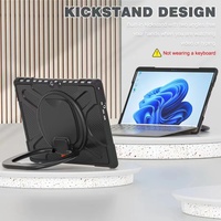 Étui de protection universel pour tablette en plastique antichoc noir avec fonction de support, compatible avec Microsoft Surface Pro 8-12, modèle DAFEI-924 12x12