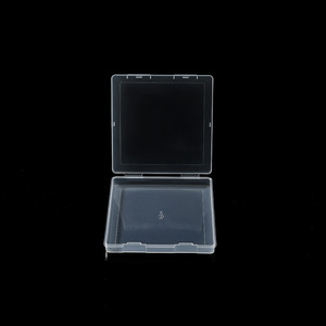 12.5cm Square Plastic Storage Box For Jewelry Cards Spare Parts Beaded Fishing Tackle Flat Desktop Organizer 12.5x12.5x1.7cm - Product Image 1