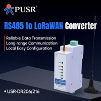 Convertisseur PUSR DIN Rail Série RS485 vers LoRaWAN, Utilitaire de Configuration de Nœud Terminal LoRaWAN, Données Stables et Fiables USR-DR206/DR216