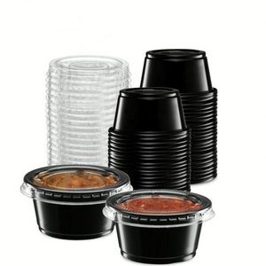Gobelets à condiments noirs de haute qualité pour l'emballage de 0,75 oz, 1 oz, 1,5 oz, vente en gros - Product Image 5
