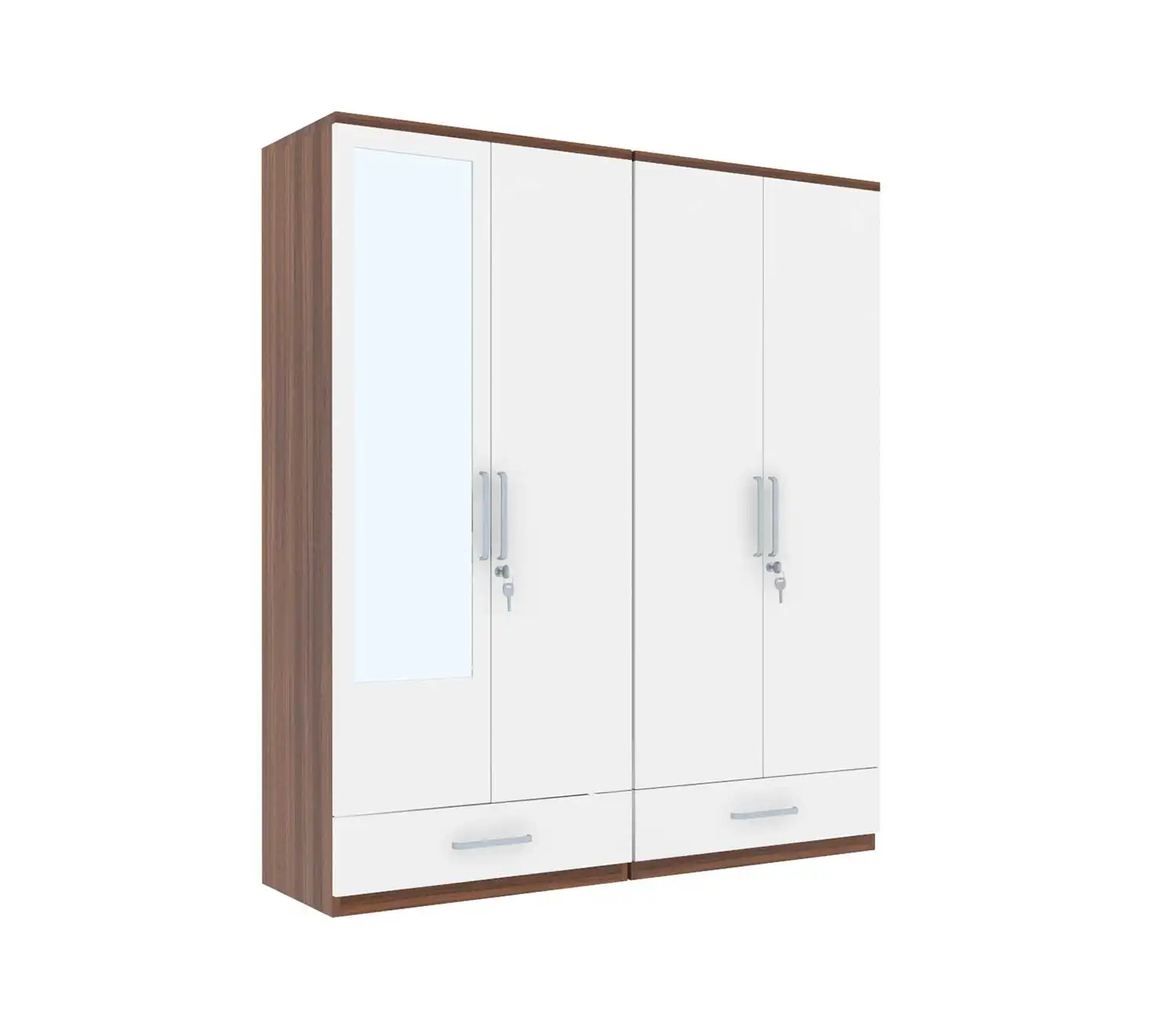 XIYATECH Customizable Simple Industrial Mirrored Highgloss Bedroom Wardrobe Wooden Wardrobe Cabinet
