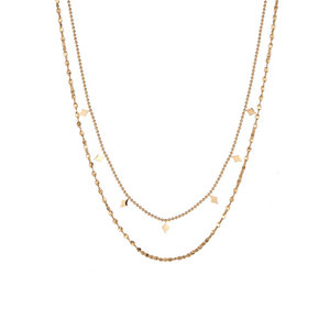 Collar Doble de Acero Inoxidable con Logotipo Personalizado, Resistente al Deslustre, Impermeable, Chapado en Oro de 18k, para Mujer - Product Image 6