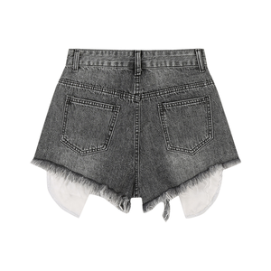 2025 Shorts estivi in Denim a vita alta Shorts in <span class=keywords><strong>Jeans</strong></span> strappati da donna da donna più venduti da donna - Product Image 6