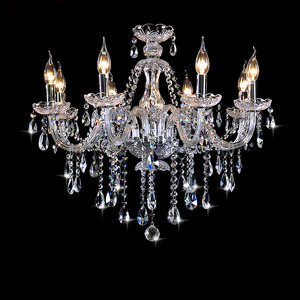 Lampadario Moderno Europeo <span class=keywords><strong>in</strong></span> Cristallo, Semplice Decorazione per Soffitto di Casa, Illuminazione a Sospensione con Cristalli Trasparenti - Product Image 1