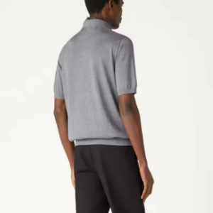 เสื้อยืดแคชเมียร์คอโปโลสำหรับผู้ชาย เสื้อถักนิตติ้งหรูหรา เสื้อโปโลแคชเมียร์ถักสำหรับผู้ชาย - Product Image 4