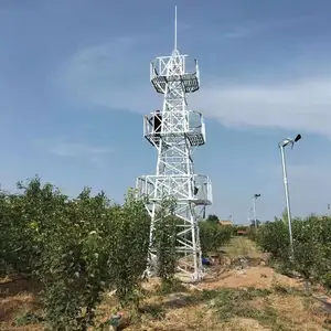 Produksi pabrik 4-kaki baja Pylon 5km pemancar Wifi dan penerima kisi sudut Microwave nirkabel mendukung menara Radio