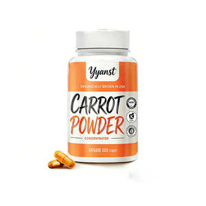Capsules de poudre de carotte biologique de haute qualité, marque privée, supplément concentré de vitamine A naturelle, stimulant d'énergie, soutien immunitaire - Product Image 1