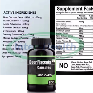 Ausreson Private Label Hert <span class=keywords><strong>Placenta</strong></span> Extract Nieuw-Zeeland Huidwhitening Supplementen Hert <span class=keywords><strong>Placenta</strong></span> <span class=keywords><strong>Capsules</strong></span> - Product Image 2