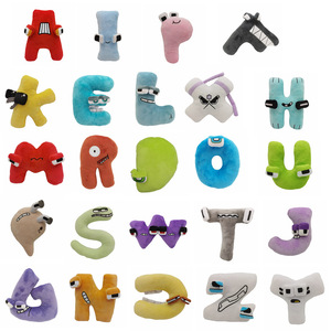 Juguete <span class=keywords><strong>de</strong></span> peluche con letras del alfabeto para niños, juguete <span class=keywords><strong>de</strong></span> felpa con 26 letras del alfabeto, A-Z ABCD - Product Image 2