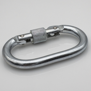 Gancio moschettone personalizzato JENSAN Chrome 23KN con blocco a vite per paracadute/lavoro aereo - Product Image 2