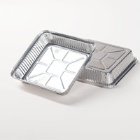 Barquette carrée en aluminium de 1200 ml pour friteuse à air, four, barbecue, qualité alimentaire, épaisse, en papier d'aluminium, pour la cuisson à la maison