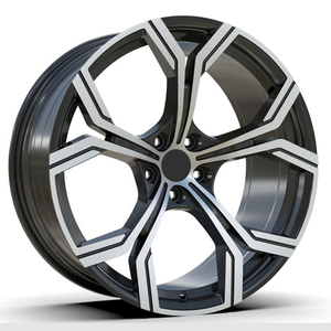 Jantes <span class=keywords><strong>de</strong></span> <span class=keywords><strong>voiture</strong></span> en alliage d'aluminium filé <span class=keywords><strong>de</strong></span> 19, 20 et 21 pouces, entraxe 5x112 pour Q3 Q5, couleur noir usiné - Product Image 1