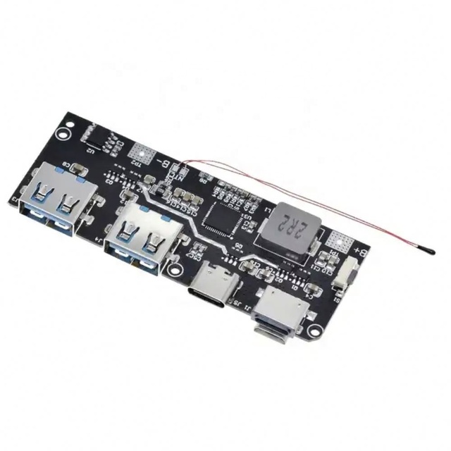 QC4.0 QC3.0 LED Dual USB 5V 4.5A 22.5W Micro Type-C Mobile Power Bank 18650 Charging Module Temperature Circuit Protection Board