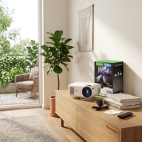 Projecteur intelligent Android 11 HT29 2K, 1 Go + 8 Go, LCD, 120 lumens, projection à 10 m, design mini portable pour les conférences